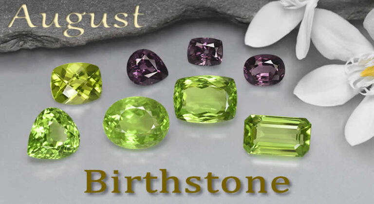 august birthstone and flower